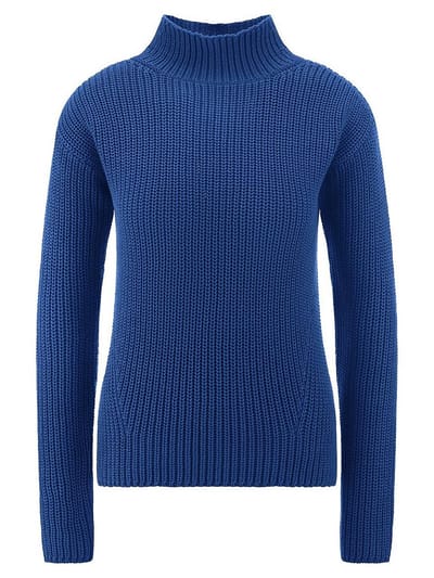 Trui een opstaande kraag Van Peter Hahn blauw