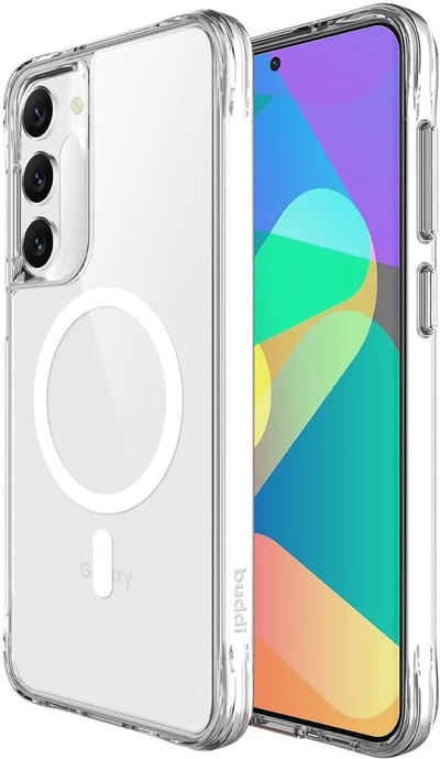 Buddi Core - Hoesje Geschikt voor Samsung Galaxy S23 - Compatibel met MagSafe - Back Cover met Magneet - Doorzichtige Telefoonhoes - Beschermhoes - Transparant