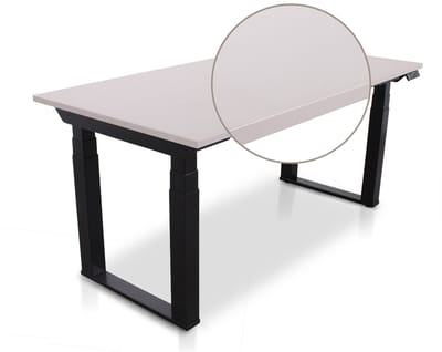 Lineaflex MRC SOLID Zit-Sta Bureau – Elektrisch Verstelbaar – 160x80 cm – Blad Sand Grey – Zwart Frame – ARBO Norm NEN-EN 527 – Met memorybediening – 200 KG Draagvermogen – 130 cm Hoog