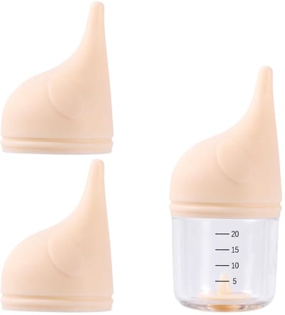 Kitten Voederfles 20ml - Inclusief 2 Silicone Tepels - Herbruikbaar en Lekbestendig