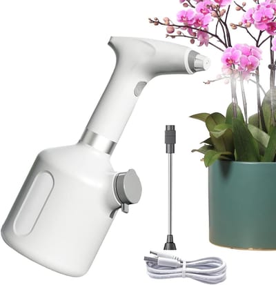 Spuitfles - Verstuiver Plantenspuit - Planten Water Geven - Elektrisch Pomploos - 1000 ml - Wit