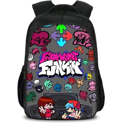 Friday Night Funkin Dubbellaags Rugzak Duurzaam Trendy Veelzijdig Grote Capaciteit Cartoon Schooljongen en Meisje Verjaardag Beste Cadeau