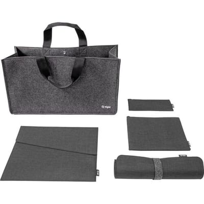 Sigel Bundle Desk Sharing Bag L Notebook Case Organizer Set Desk Mat Tas voor accessoires Geschikt voor max. (laptop): 39,6 cm (15,6) Donkergrijs
