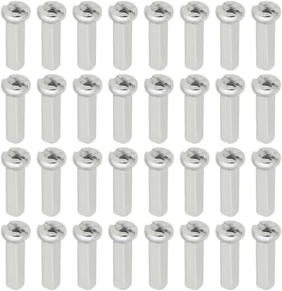 Dailygoods- Spaaknippels 100 Stuks - Geschikt voor 14G Spaken - Staal - Lengte 14 mm - Diameter 2 mm - Beschermt Fietsspaken