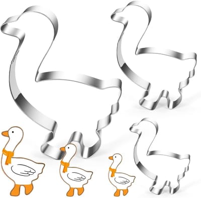 Famanu - Martinsgans uitsteekvormpjes, uitsteekvorm gans, koekjessnijders voor kinderen, roestvrijstalen koekjesvorm, koekjessnijder, Kerstmis, Sint Martin