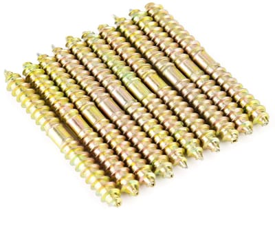 10 stuks 6x60mm zelftappende houtschroeven van ijzer, dubbelzijdig verzinkt voor houtverbindingen en constructies