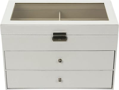 Bril Opbergdoos - Zonnebril Organizer - Brillen Beschermen - 18 Slots - Eén Maat - Wit