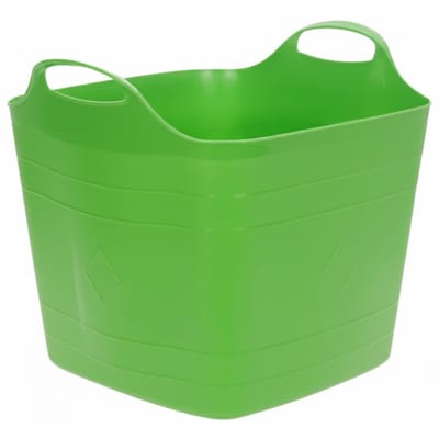 Excellent houseware flexibele kuip / emmer - groen - 25 l - kunststof - 40 x 35 cm - met handvatten