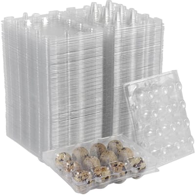 Dailygoods- Kwarteleierdoosjes 50 stuks - Plastic Eierdoosjes - Transparante Dozen - Duurzaam - Schokbestendig - Betrouwbare Bescherming - Eierdoos
