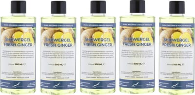 Douchegel Fresh Ginger 500 ml - set van 5 stuks - Showergel