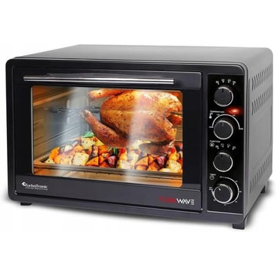 TurboTronic EV45 Vrijstaande Oven - 45L - Instelbare temperatuur en timer - accessoires - Zwart