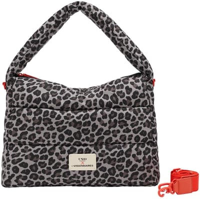 Unio Hamburg x Les Visionnaires schoudertas Leo Unio Hobo Leo Grey Lichtgrijs