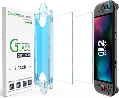 Geschikt voor Nintendo Switch 2 - Auto Alignment Kit - 2 Stuks Screenprotector - Bubble Free