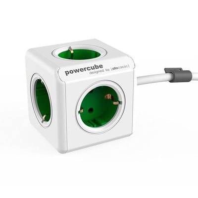 DesignNest PowerCube Extended - Schuko - Groen