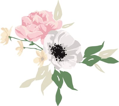 Sizzix Layered Clear Stamps Set Watercolor Bouquet by Oliva Rose