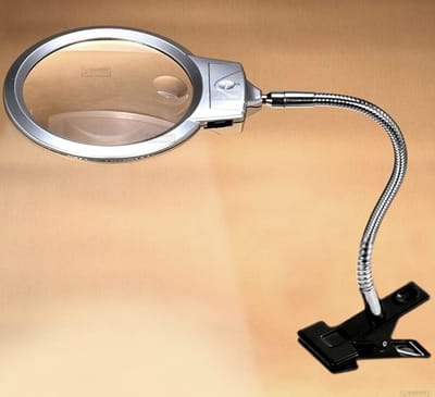 WiseGoods Luxe Vergrootglas Met Verlichting - LED Loep Met Clip / Klem - Bureau Accessoires - Science - Lezen - Reparatie Sieraden