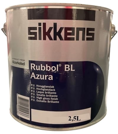 Sikkens Rubbol BL Azura - Krasvaste hoogglans watergedragen Lak - 2.50 L - RAL 9016 Verkeerswit