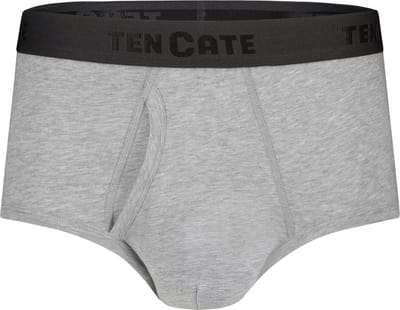 Ten Cate Basics organic cotton stretch slip met gulp grey melange 2-pack voor Heren | Maat M