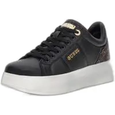 Guess Welli slipper in zwart echt leer