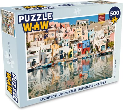 Puzzel Architectuur - Water - Reflectie - Napels - Legpuzzel - Puzzel 500 stukjes