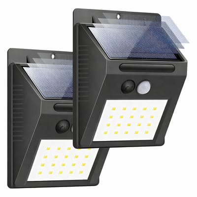 Solar Buitenlamp - 2 stuks - Bewegingssensor - 20 LED - Waterdicht - Buiten & Tuin sensor - Buitenverlichting op Zonne-energie - 2026 Model