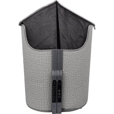 Chauffage de Jambes Pieds Genoux Sous Bureau avec Couverture 5 Réglages Étanche Électrique Portable Chauffage d'Espace Chauffe-Pieds avec black