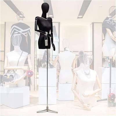 Vrouwen Jurkvorm - Mannequin Torso - Kleding Presenteren - Verstelbare Hoogte - 366 Inch Romp - Zwart