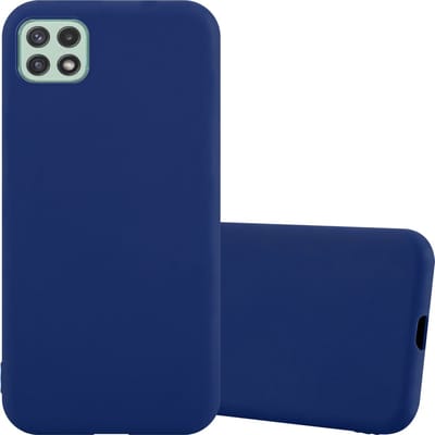 Cadorabo Hoesje geschikt voor Samsung Galaxy A22 5G in CANDY DONKER BLAUW - Beschermhoes gemaakt van flexibel TPU silicone Case Cover