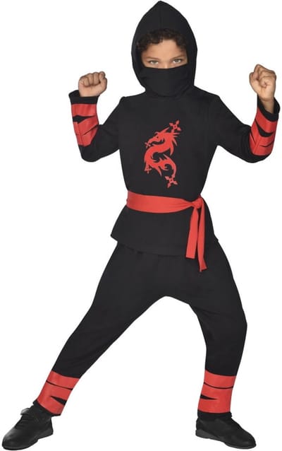 Ninja kinderkostuum zwart