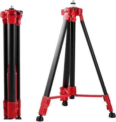 Dailygoods - Bouwstatief voor Laser en Nivelleringsapparaten, 150cm Verstelbaar Kruis Laserstatief, 5/8" Schroefdraad, Telescoopstang voor Kruislijnlaser, Lasermeetinstrumenten & Accessoires