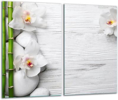 TMK ArtDeko Serie - Glas Snijplank - 2x 30x52 cm - Kleurrijk - Hittebestendig - Veilig