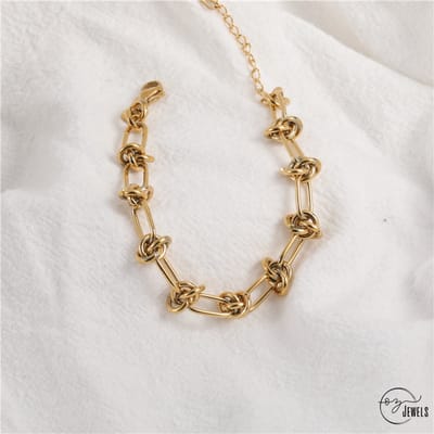 OZ Jewels – Knoop Kettingarmband – 18K Verguld – Vrouwen – Verstelbare