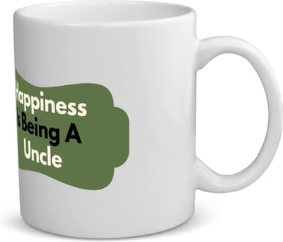 Akyol - happiness is being a uncle koffiemok - theemok - Oom - de liefste oom - verjaardag - cadeautje voor oom - oom artikelen - kado - geschenk - 350 ML inhoud