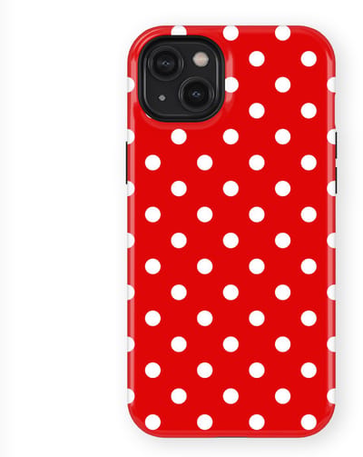 Polka Dots Hoesje geschikt voor iPhone 14 Plus | Geschikt Voor Mag | Stippen Design Backcover geschikt voor iPhone 14 Plus Classic Red