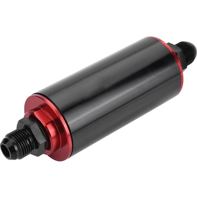 Universeel 100 Micron AN8 Aluminium Hoge Doorstroming Brandstof In-Line Benzine Filter voor Auto Vrachtwagen Zwart