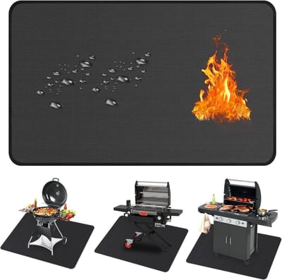 Grillmat voor Buiten, 132 x 193 cm, Vuurvast, Waterdicht en Antislip, Ideaal voor BBQ, Tuin en Terras