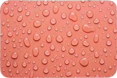 Badmat 90x60 cm - Antislip - Water - Druppels - Roze - Badmatten voor badkamer - Badkamermat - Douchemat - Badkamer mat
