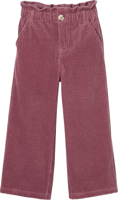 Vertbaudet Ruime ribfluwelen paperbag-stijl broek voor meisjes