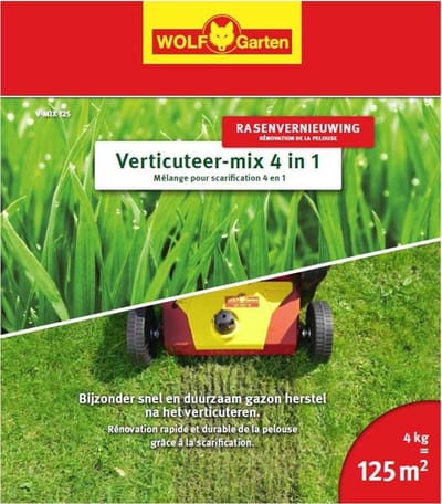 WOLF-Garten verticuteermix V-MIX 125 - kiemgarantie - gebruik na verticuteren - gazon herstel - voor 125m2