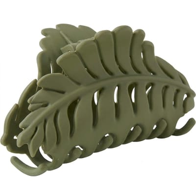 Groen bladvormige haar clip dames – matte kunststof haar klem – antislip grote haar clip – stevig haar accessoire voor dagelijks gebruik