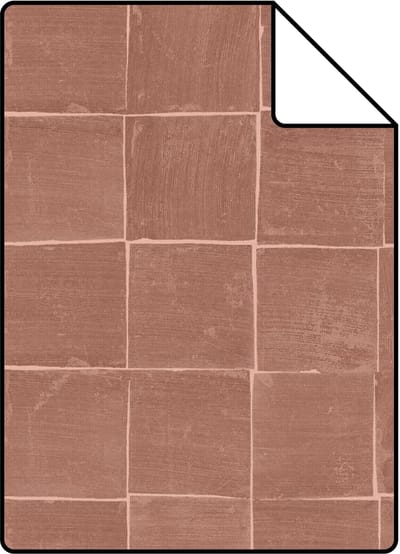 Proefstaal Origin Wallcoverings behang tegelmotief bruin - 26.5 x 21 cm - 348046-S