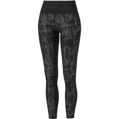 PUMA - Maat XS Studio 7/8 Graphic Tight Sportlegging Dames - Puma Black