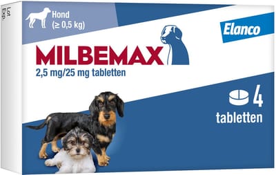 Milbemax Milbemax Pup & Hond - Anti wormenmiddel - 4 tab 0.5 Tot 10 Kg