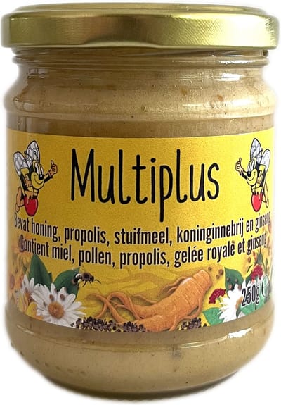 Bijenhof - Multiplus - honing, propolis, stuifmeel, koninginnebrij en ginseng - 250g