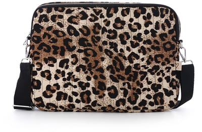 Trendy Laptop- & iPad Tas met Leopard Print - Geschikt voor 13 inch - Modieuze Schoudertas Dames - 32 x 24 cm - Luipaard 5