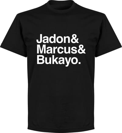 Jadon, Marcus & Bukayo T-Shirt - Zwart - XS