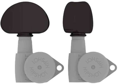 Hipshot HS6B1MOOB Half Moon Stemknop voor Gitaarmechaniek Black, per stuk
