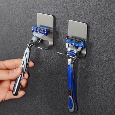 *** 3 Stuks RVS Scheermeshouders - RVS haakjes badkamer Zelfklevend - van Heble® ***