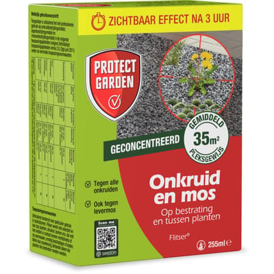 Protect Garden Flitser Concentraat Onkruid Bestrijdingsmiddel - 255 ml - Onkruidverdelger - Binnen 3 uur Resultaat