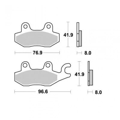 Plaquette de frein Perftec pour Moto Triumph 900 Speed Triple T301 1994 à 1998 AR Neuf